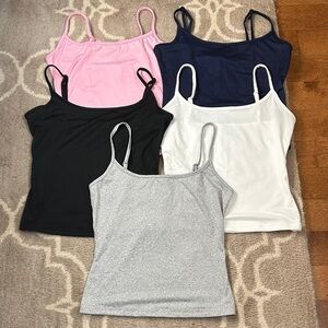 Women's Camisole Tops - Black, Pink, Navy, White, Gray